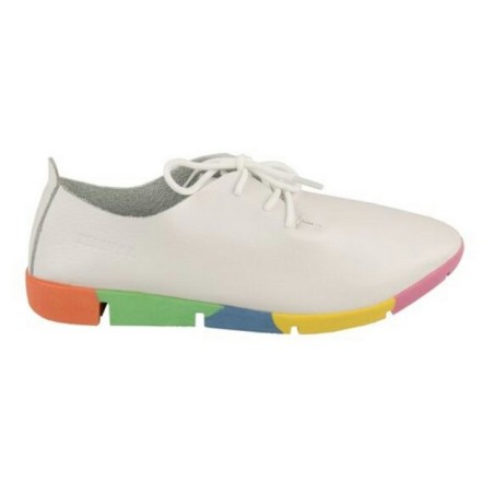 UE Stock Damen Lederschuhe Ledermokassins bequem und farbenfroh Gr. 42 Weiß Mokassin für formelle und alltägliche Anlässe