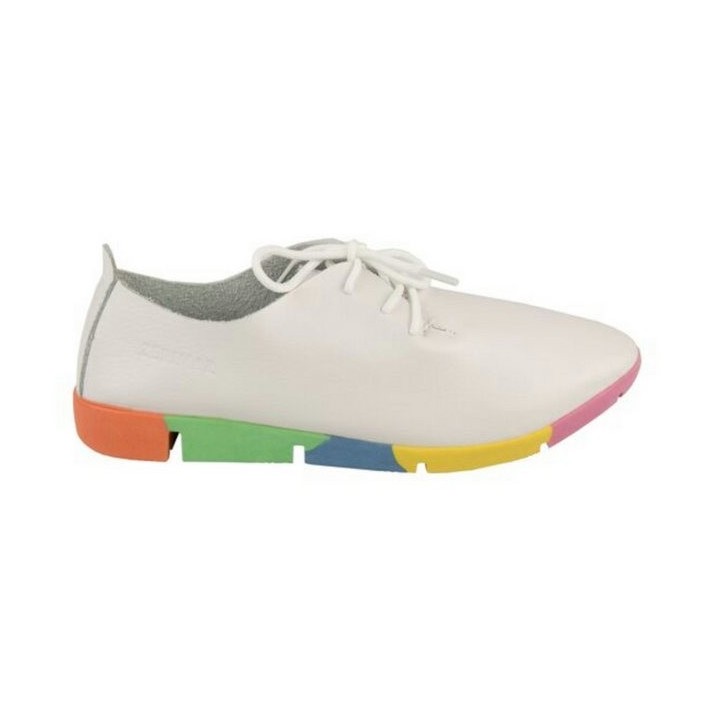 UE Stock Damen Lederschuhe Ledermokassins bequem und farbenfroh Gr. 42 Weiß Mokassin für formelle und alltägliche Anlässe