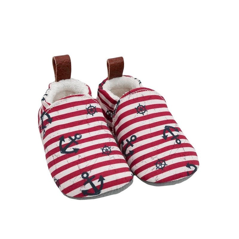 POLOLO Pololo Hausschuhe Barfußschuhe Krabbelschuhe Seaqual Anker Uni Krabbelschuh