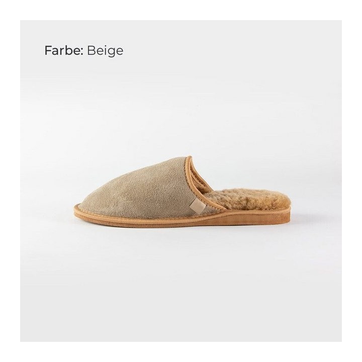 Provellus HAUSSCHUHE PANTOFFELN SLIPPER ECHT DEUTSCHES MERINOSCHAFFELL/LEDER Hausschuh