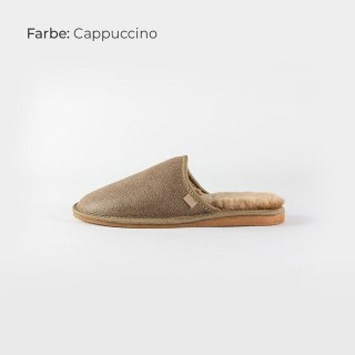 Provellus HAUSSCHUHE PANTOFFELN SLIPPER ECHT DEUTSCHES MERINOSCHAFFELL/LEDER Hausschuh