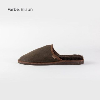 Provellus HAUSSCHUHE PANTOFFELN SLIPPER ECHT DEUTSCHES MERINOSCHAFFELL/LEDER Hausschuh
