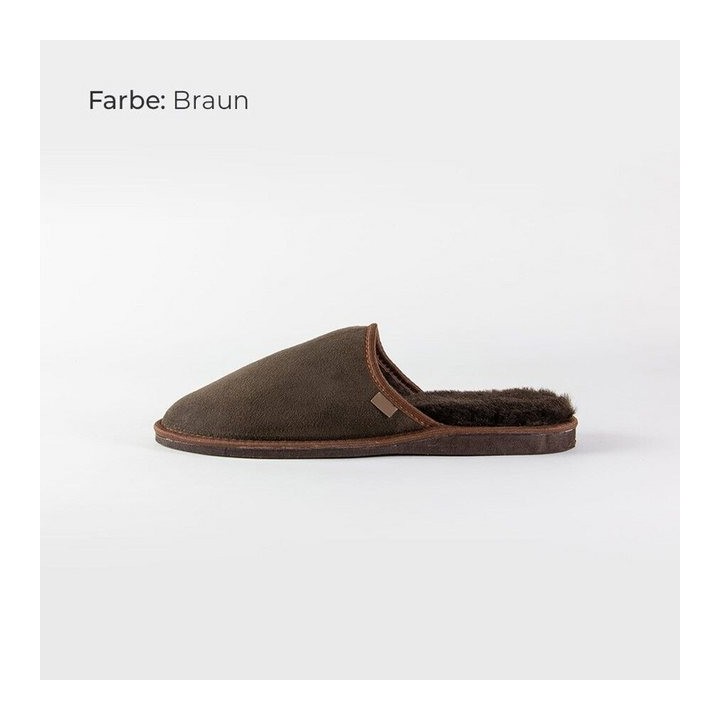 Provellus HAUSSCHUHE PANTOFFELN SLIPPER ECHT DEUTSCHES MERINOSCHAFFELL/LEDER Hausschuh