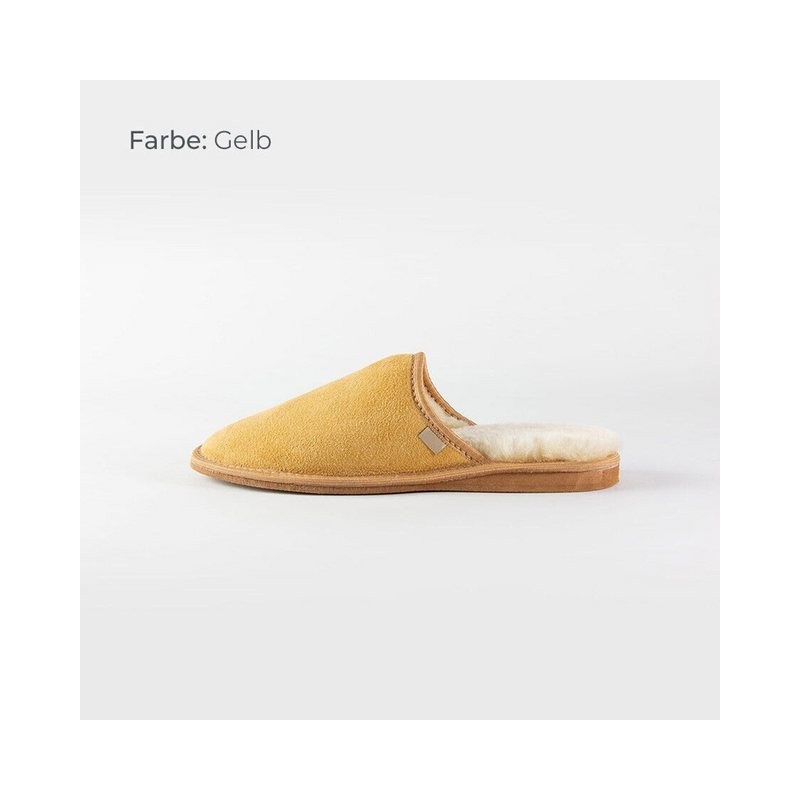 Provellus HAUSSCHUHE PANTOFFELN SLIPPER ECHT DEUTSCHES MERINOSCHAFFELL/LEDER Hausschuh
