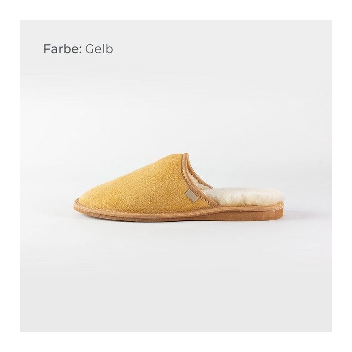 Provellus HAUSSCHUHE PANTOFFELN SLIPPER ECHT DEUTSCHES MERINOSCHAFFELL/LEDER Hausschuh