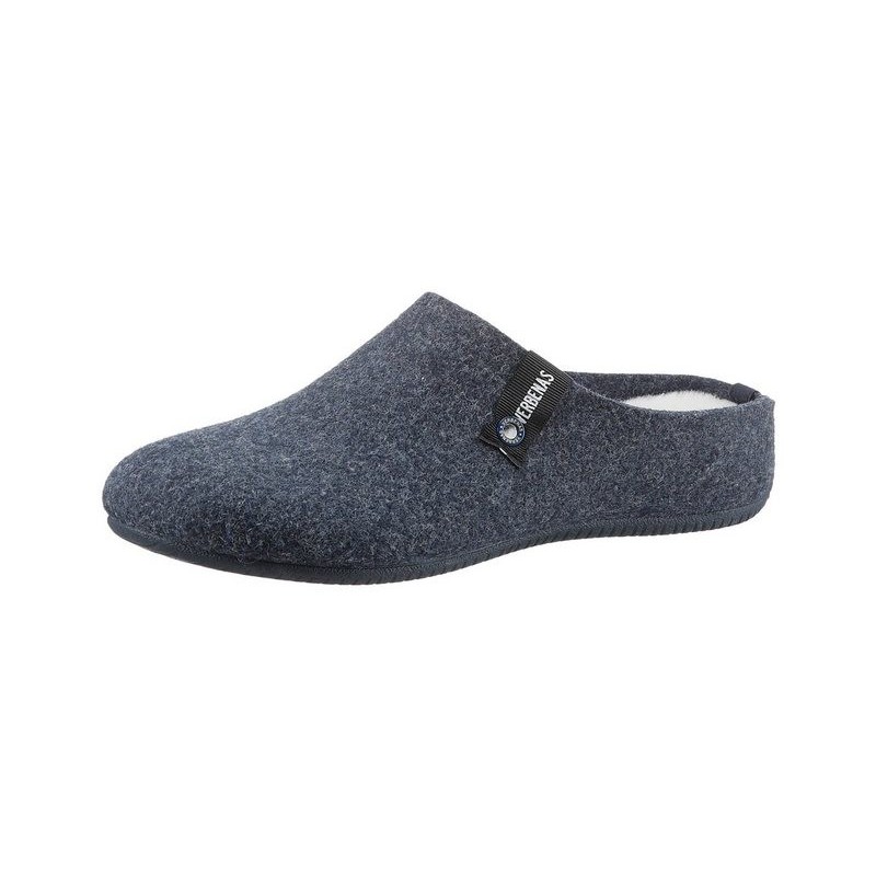 VERBENAS York Fieltro Pantoffel, Hausschuh, Homeslipper, Clog mit Warmfutter-Innensohle