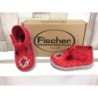 fischer Fischer Mädchen Klett-Hausschuh rot mit Punkten, Marienkäfer Hausschuh