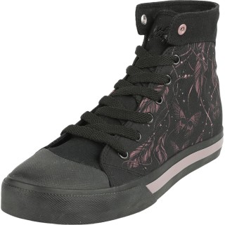 Full Volume by EMP Sneaker high - Sneaker with Feathers and Butterflies - EU37 bis EU38 - für Damen - Größe EU37 - schwarz