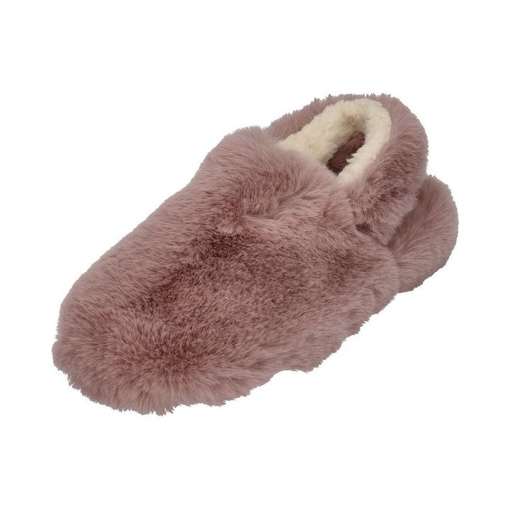 espadrij l´originale ELASTIQUE FURRY Hausschuh Rose