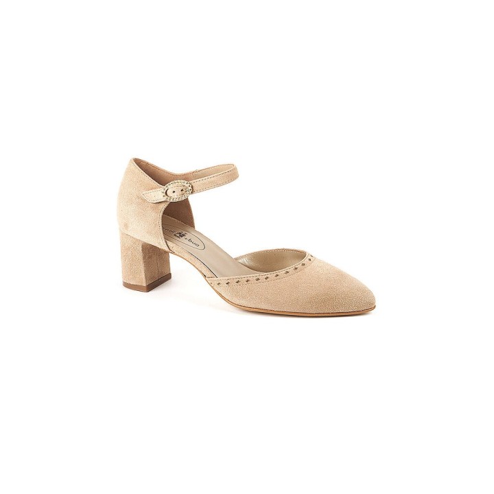DIRNDL & BUA Trachtenschuhe - Pumps beige | 39