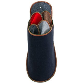 Pantoffelmann Gästepantoffelset Gästeset Filzpantoffel Herren Damen Filz Hausschuhe Pantoffel (1 Paar) für Laminat- und Parke