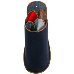 Pantoffelmann Gästepantoffelset Gästeset Filzpantoffel Herren Damen Filz Hausschuhe Pantoffel (1 Paar) für Laminat- und Parke