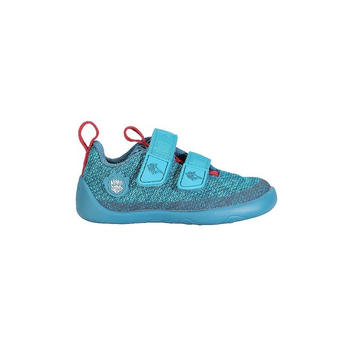 AFFENZAHN Kinder Barfußschuhe KNIT HAPPY Hai blau | 21