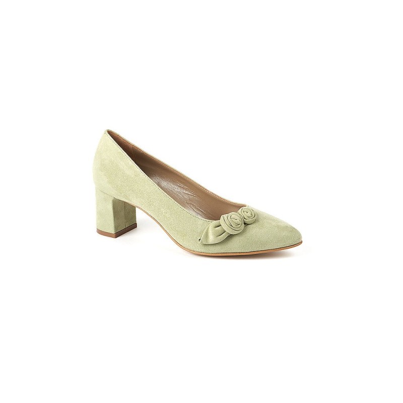DIRNDL & BUA Trachtenschuhe - Pumps grün | 37