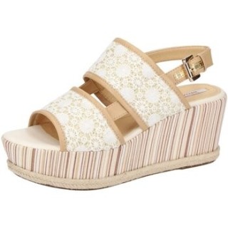 Geox  Sandalen Sandaletten Sakely Plateau Sandale beige D824VB 08JBCC1Q5W