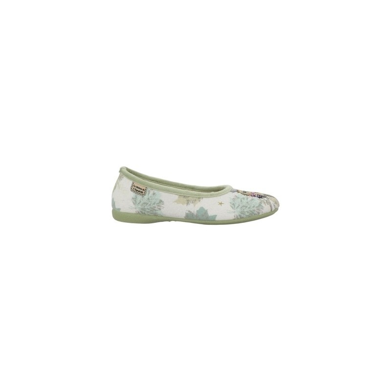 La Maison De L'espadrille  Hausschuhe BALLERINE HIBOUX Maison de l'Espadrille PISTACHE 6144-7