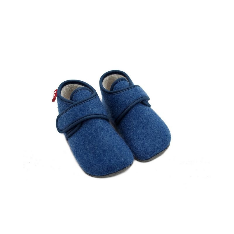 POLOLO Kinderschuhe Cosy, Barfußschuh aus recyceltem Wollfilz (kbT), gefüttert mit Bio-Baumwolle