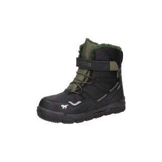 Mustang Klett Boots Jungen schwarz|schwarz