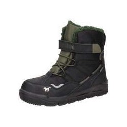 Mustang Klett Boots Jungen schwarz|schwarz