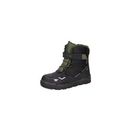 Mustang Klett Boots Jungen schwarz|schwarz