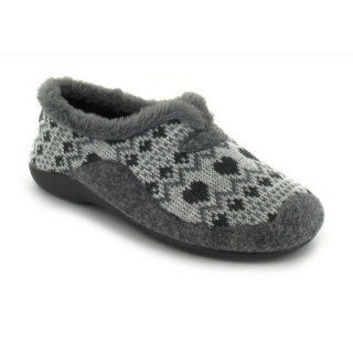 VAROMED Slipper Carla, grau, hausschuhe, slipper, bequem, winter, weich Hausschuh wärmeisolierend