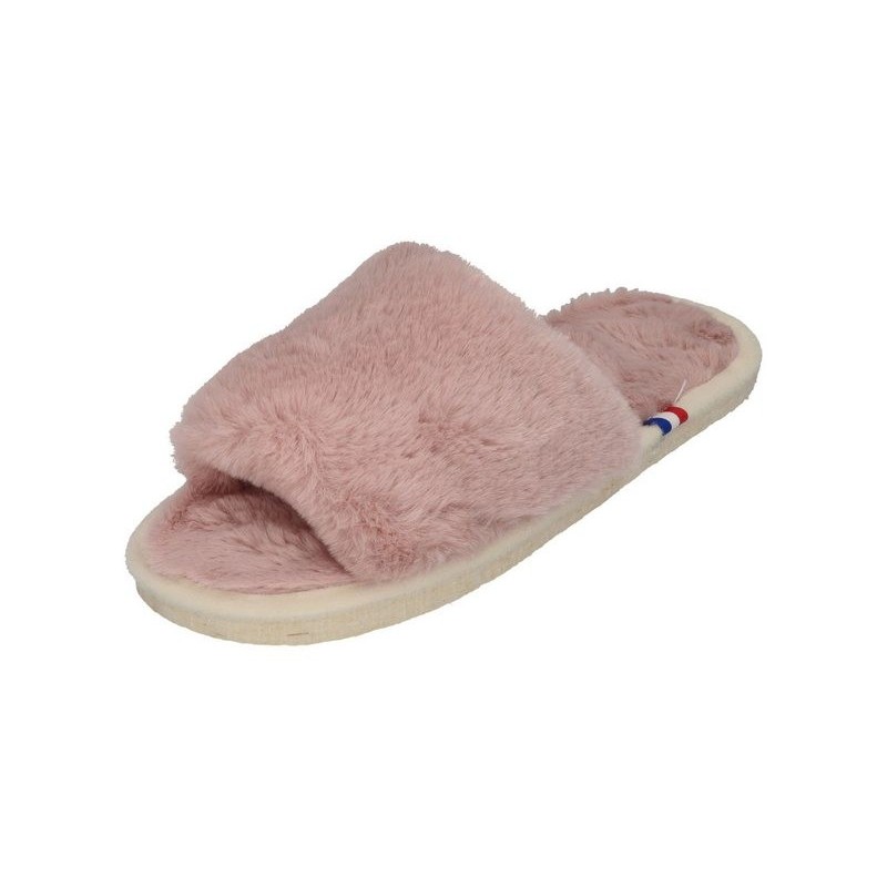espadrij l´originale PLAGE FLUFFY Hausschuh Rose