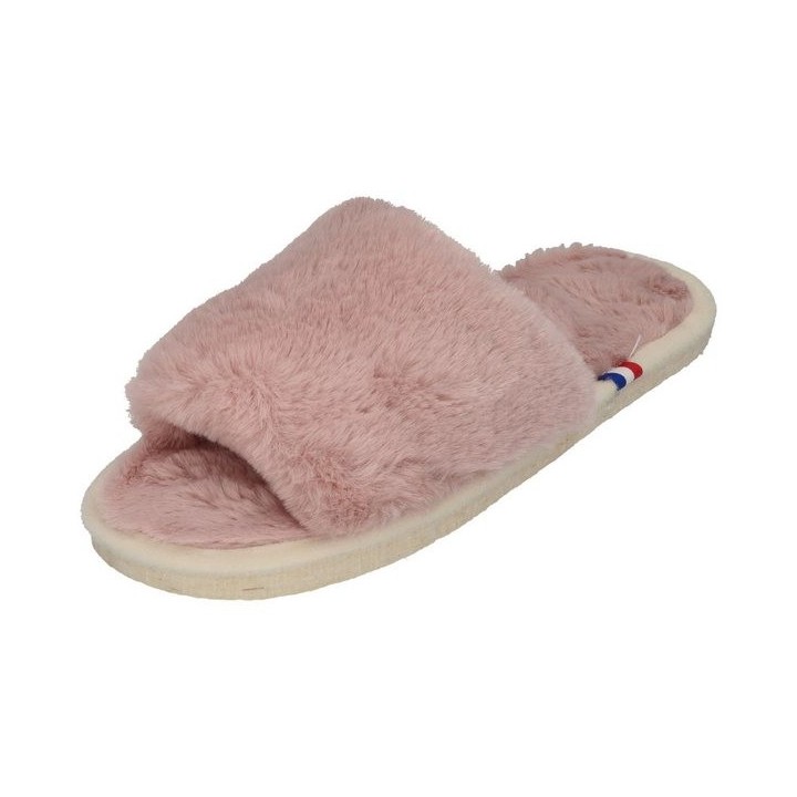espadrij l´originale PLAGE FLUFFY Hausschuh Rose