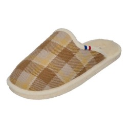 espadrij l´originale CHAUSSON WOOLCHECK Hausschuh jaune Check Small