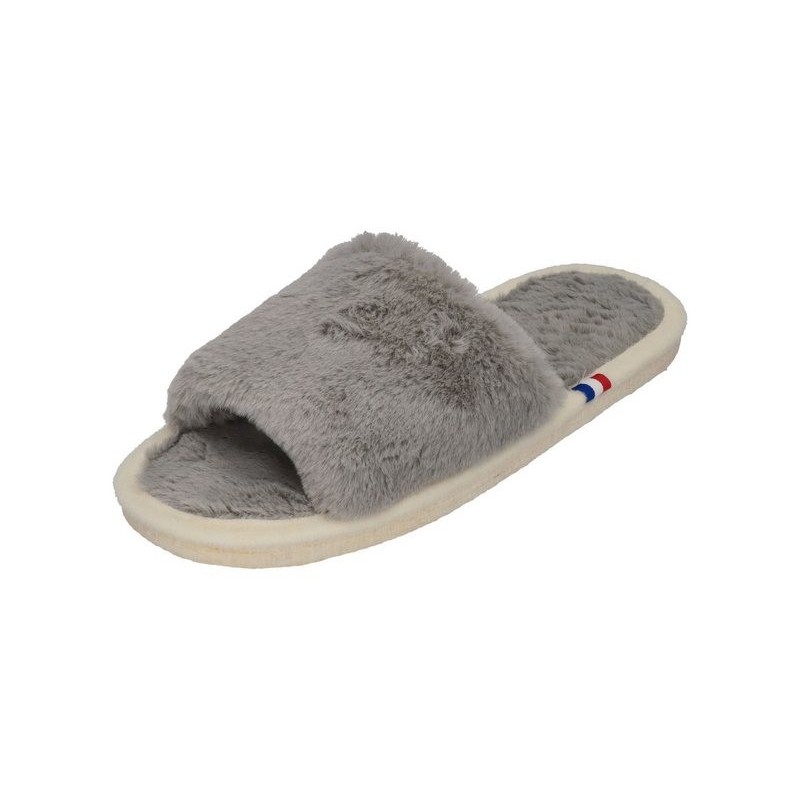 espadrij l´originale PLAGE FLUFFY Hausschuh Gris
