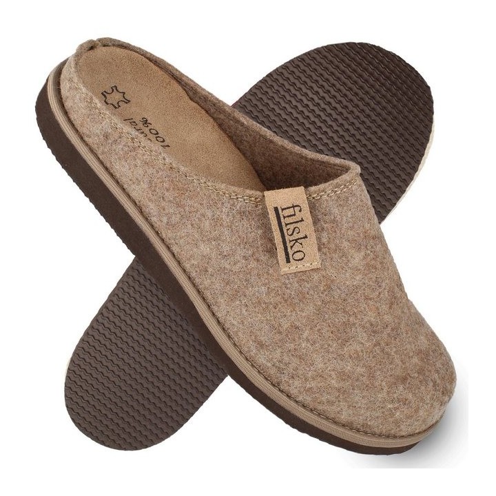 filsko Langayo Damen und Herren Hausschuh (1 Paar) Slip-On, Herausnehmbare Innensohle, Easy-Filz, EVA-Sohle