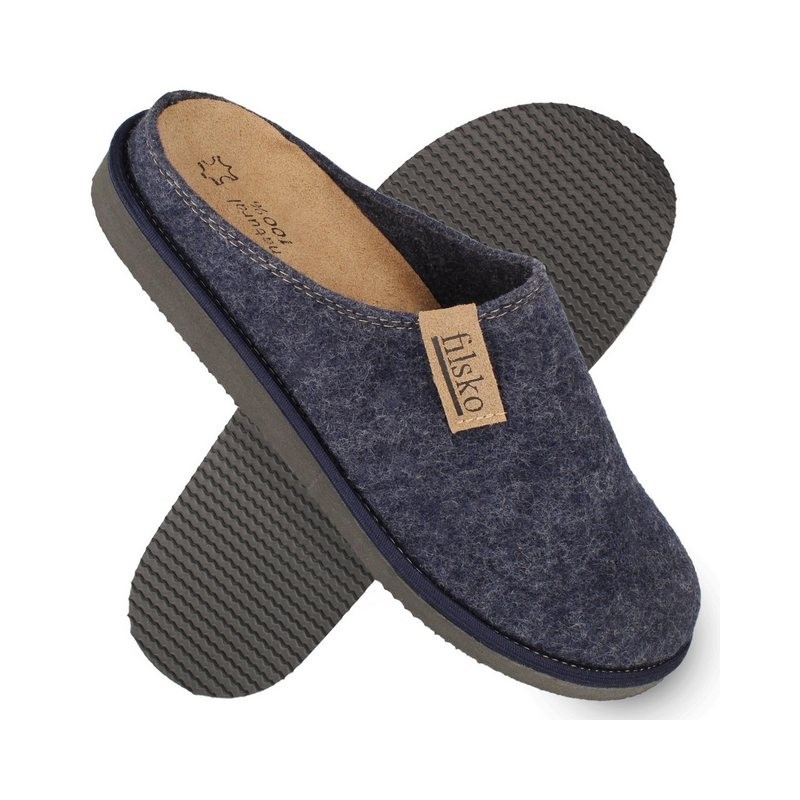 filsko Langayo Damen und Herren Hausschuh (1 Paar) Slip-On, Herausnehmbare Innensohle, Easy-Filz, EVA-Sohle