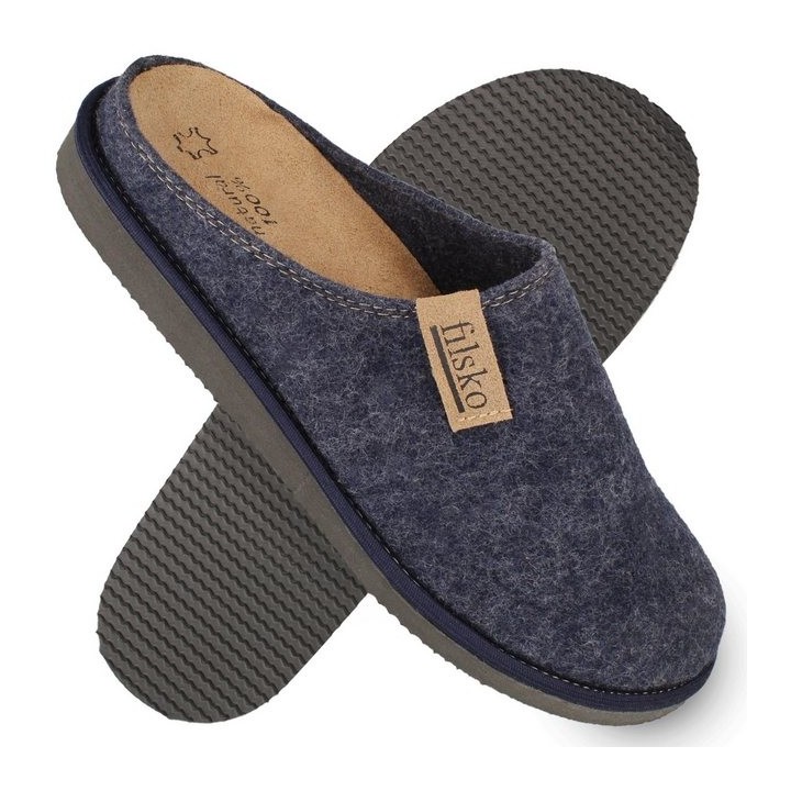 filsko Langayo Damen und Herren Hausschuh (1 Paar) Slip-On, Herausnehmbare Innensohle, Easy-Filz, EVA-Sohle