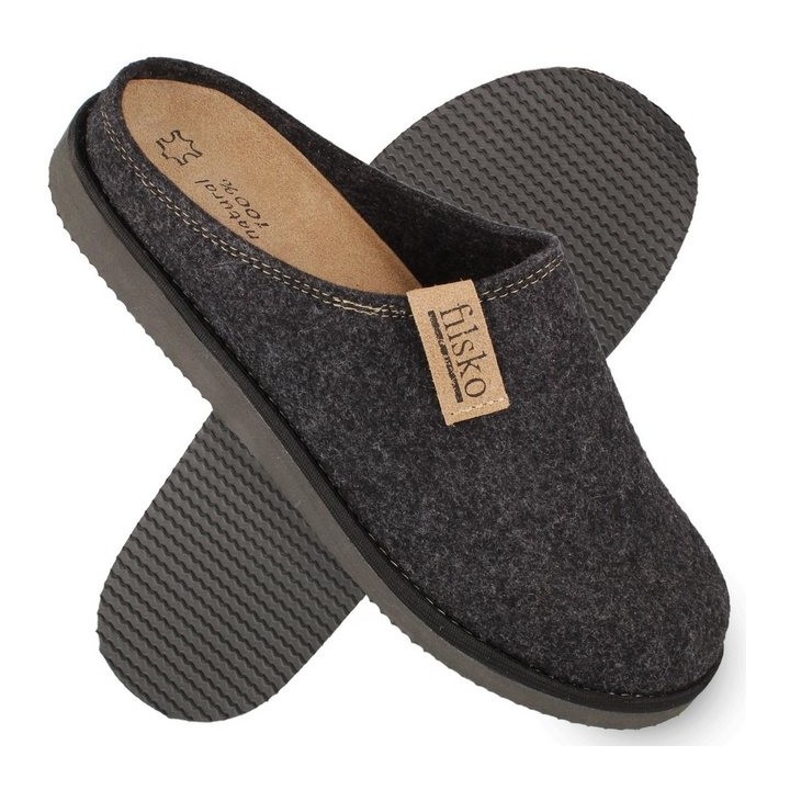 filsko Langayo Damen und Herren Hausschuh (1 Paar) Slip-On, Herausnehmbare Innensohle, Easy-Filz, EVA-Sohle
