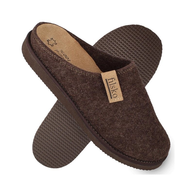 filsko Langayo Damen und Herren Hausschuh (1 Paar) Slip-On, Herausnehmbare Innensohle, Easy-Filz, EVA-Sohle