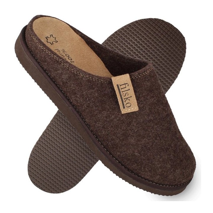 filsko Langayo Damen und Herren Hausschuh (1 Paar) Slip-On, Herausnehmbare Innensohle, Easy-Filz, EVA-Sohle