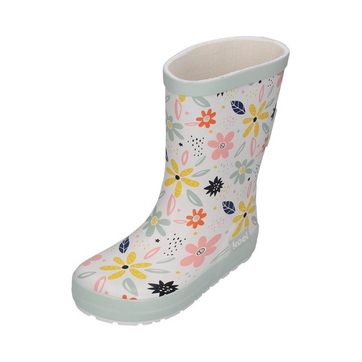KOEL WELLIE BARE MULTI Barfußschuh White Flowers