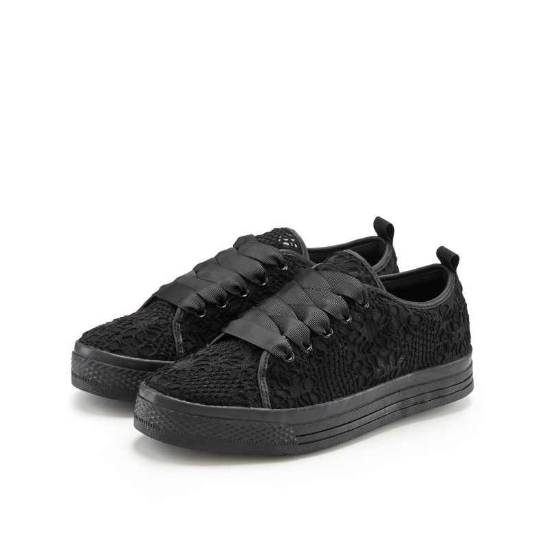 LASCANA Sneaker, mit leichter Plateausohle und Spitze, Schnürhalbschuhe, Freizeitschuhe