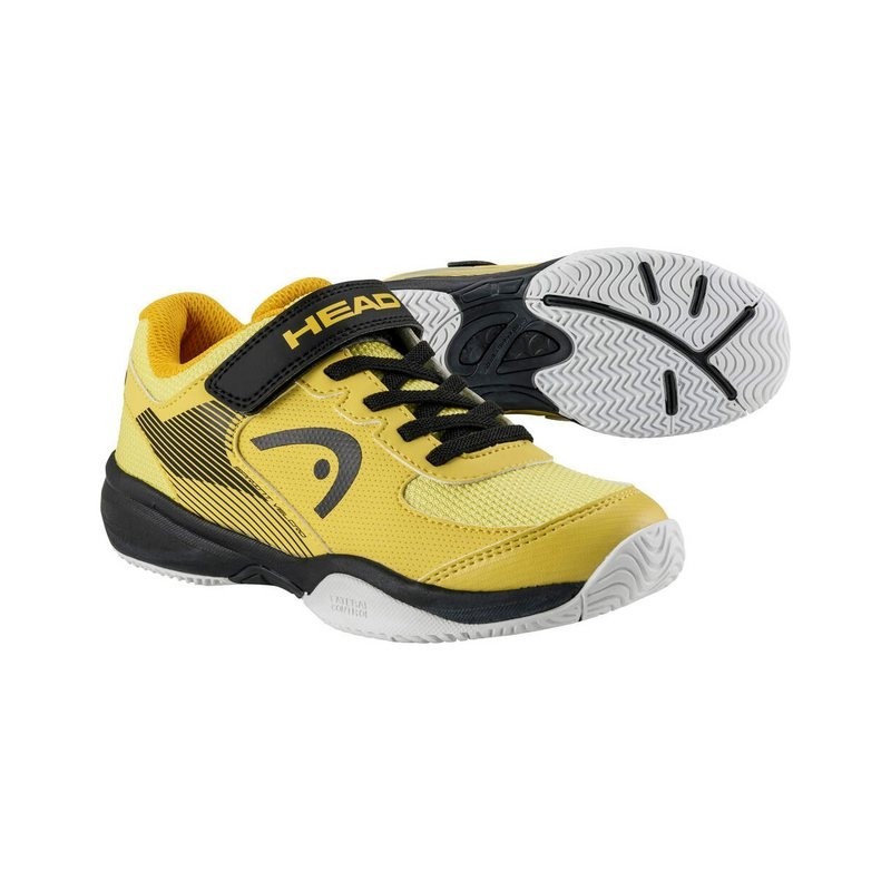Head Kinder Tennisschuhe HEAD Sprint Velcro 3.0 Kids BNBK Banana Schwarz Tennisschuh