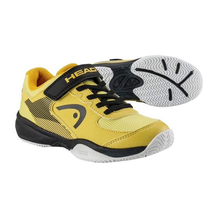 Head Kinder Tennisschuhe HEAD Sprint Velcro 3.0 Kids BNBK Banana Schwarz Tennisschuh