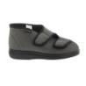Fischer-Markenschuh Fischer Damen-Klett-Hausstiefel, Velouran, Frotteefutter, Wechselfußbe Hausschuh