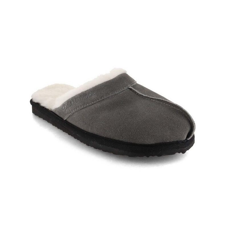 LAMMBOCK Woolson offene Lammfellpantoffeln Schaffell-Hausschuhe für Damen Herre Hausschuh mit breiter Komfort Passform