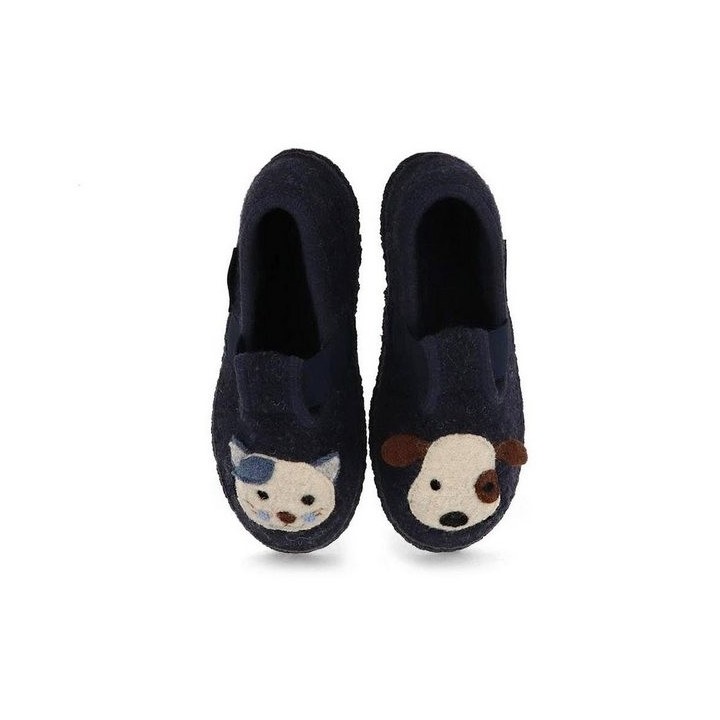 Haflinger problemlos an- und ausziehen Hausschuh mit Gummizug