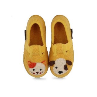 Haflinger problemlos an- und ausziehen Hausschuh mit Gummizug