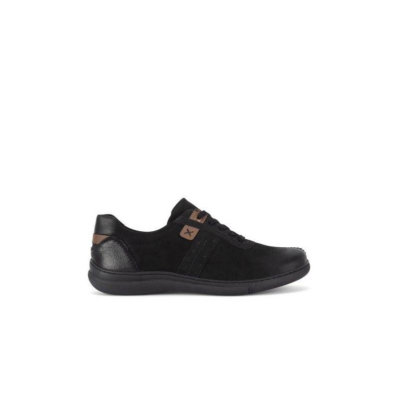 Go Soft Go Soft Halbschuhe Damen WI23-YUMA-03 Schwarz Schnürschuh