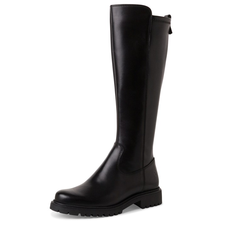 Damen Elegante Stiefel  1-25605-43 Schwarz 001 Black Leder m... 37