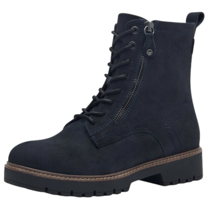 Damen Sportliche Stiefelette  1-25207-43 Blau 805 Navy Leder... 38
