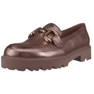 Damen  Halbschuhe Loafer 45.246 Grau 62 Puder Leder 38,5
