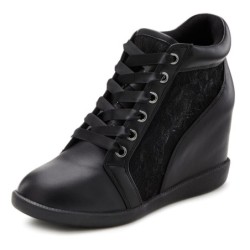 LASCANA Sneaker, Freizeitschuh, Halbschuh mit innenliegendem Keilabsatz, Spitzendetails