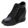 LASCANA Sneaker, Freizeitschuh, Halbschuh mit innenliegendem Keilabsatz, Spitzendetails