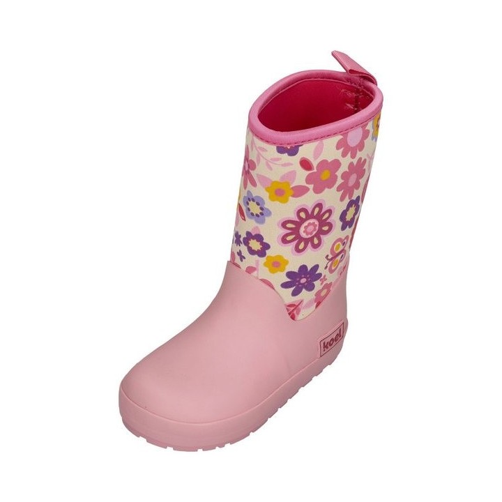 KOEL Neopren Wellie Barfußschuh Fuchsia Flowers